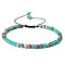 4mm Natural Shoushan Stone Beaded Braided Bracelets, Adjustable Women's Bracelets,