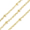 Brass Satellite Chains, Soldered, Cadmium Free & Nickel Free & Lead Free, with Spool, Real 18K Gold Plated, 2x1.5x0.5mm