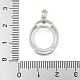 Сеттинги Серебряный кулон кабошон 925 стерлингов STER-B005-22P-3