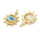 Латунные микропаве прозрачные подвески с фианитом KK-C045-08G-2