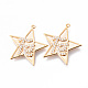 Кулоны вера из латуни с прозрачным кубическим цирконием KK-N232-177G-NF-1