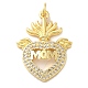 Подвески из латуни с микро паве ко Дню матери FIND-Z041-20I-1