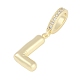 Латунные микропаве прозрачные подвески с фианитом KK-M289-01L-G-2