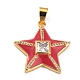 Латунные микропаве прозрачные подвески с фианитом ZIRC-J025-30G-01-1