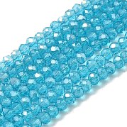 Стеклянные бусины с гальваническим покрытием  EGLA-D020-3x2mm-41