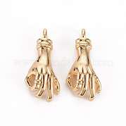 Латунные микропаве прозрачные подвески с фианитом KK-S356-450-NF