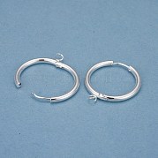 201 фурнитура для сережек-колец Huggie Hoop из нержавеющей стали STAS-P283-01L-S