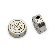 Резные медные плоские круглые бусины KK-J187-11AS-NF