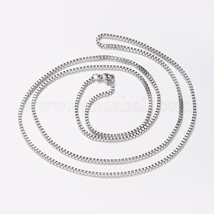 Не тускнеющие цепочки из нержавеющей стали 201 NJEW-I205-20P-2MM-1