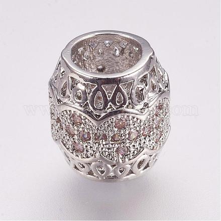 Латунные микро проложить кубического циркония бусы ZIRC-G087-23P-1