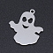 Non-Tarnish 201 Stainless Steel Laser Cut Pendants, Ghost, Stainless Steel Color, 22x19.5x1mm, Hole: 1.4mm
