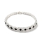 Rack Plating Brass Micro Pave Cubic Zirconia Link Chain Bracelets, Tennis Bracelet, Long-Lasting Plated, Cadmium Free & Lead Free, Silver, 7-5/8 inch(19.3cm)