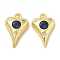 Rack Plating Brass Micro Pave Cubic Zirconia Pendants, Long-Lasting Plated, Lead Free & Cadmium Free, Heart Charms, Real 18K Gold Plated, 11.5x7.5x3mm, Hole: 1.5mm
