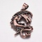 304 Stainless Steel Pendants, Dragon, Red Copper, 49x33x5mm, Hole: 7x9mm