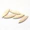 Synthetic Magnesite Pendants, Rice, PeachPuff, 27~28x8x6mm, Hole: 1.5mm