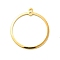 Rack Plating Brass Connector Charms, Long-Lasting Plated, Ring Links, Golden, 28x25x1mm, Hole: 1.4mm