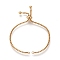 Adjustable 304 Stainless Steel Slider Bracelet/Bolo Bracelets Making, with Box Chains, Golden, 10-1/8 inch(25.6cm), 2.5mm