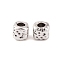 Antique Silver Alloy Tibetan Beads, Lead Free & Cadmium Free, Hole Beads, Squaren Cylinder, Antique Silver, 3.5x3.5x3.5mm, Hole: 1.5mm, 5263pcs/1000g