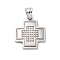 304 Stainless Steel Pendants, Cross Charms, Anti-Tarnish, Stainless Steel Color, 21x18.5x2mm, Hole: 4.8x4.4mm