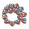 Handmade Heart Lampwork Beads Strands, Mushroom, Dodger Blue, 24x24x11mm, Hole: 1.4mm, about 15pcs/strand, 14.17''(36cm)