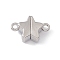 Star Alloy Magnetic Clasps, for Pendants Necklaces Making, Silver, 11x16x6mm, Hole: 1.5mm