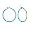 304 Stainless Steel Big Hoop Earrings, Hypoallergenic Earrings, Ring Shape, Rainbow Color, 12 Gauge, 44~46x2mm, Pin: 0.7~1.3x0.68mm