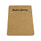 Rectangle Shape Cardboard Earring Display Cards, Camel, 100x65x0.5mm