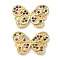Rack Plating Brass Cubic Zirconia Butterfly Connector Charms, Lead Free & Cadmium Free, Real 18K Gold Plated, Colorful, 23.5x15.5x2mm, Hole: 1.6mm