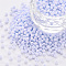 8/0 Opaque Glass Seed Beads, Round Hole, Frosted Colours, Round, Lavender, 3~4x2~3mm, Hole: 0.8mm, about 333pcs/10g