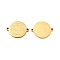 Ion Plating(IP) 304 Stainless Steel Connector Charms, Real 18K Gold Plated, Flat Round with Constellation, Libra, 20x16x1mm, Hole: 1.4mm