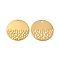 Ion Plating(IP) 304 Stainless Steel Pendants, Flat Round Charm, Real 18K Gold Plated, 23x1mm, Hole: 1.8mm