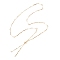 304 Stainless Steel Flat Bar Link Chain Necklace Making, with Brass Slider Beads, Golden, 23-7/8 inch(60.5cm)