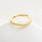 Adjustable Brass Micro Pave Clear Cubic Zirconia Finger Rings for Women, Letter, Golden, Letter I, Inner Diameter: 16~19mm
