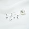 Star Brass Head Pins, for Ghost Witch Baroque Pearl Making, Platinum, 5mm, Head: 3.5x3.5mm