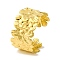 Ion Plating(IP) Flower 304 Stainless Steel Bangles for Women, Golden, Inner Diameter: 1-7/8x2-1/4 inch(4.8x5.8cm)