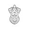 Tarnish Resistant 201 Stainless Steel Puppy Pendants, Labrador Retriever Dog Head, Stainless Steel Color, 24.5x16x1mm, Hole: 1.5mm