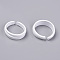 Spray Painted Alloy Cuff Rings, Open Rings, Cadmium Free & Lead Free, White, US Size 6 1/2(16.9mm)