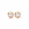 Brass Micro Pave Cubic Zirconia Charms, Real 18K Gold Plated, Nickel Free, Strawberry, Clear, 10.5x8.5x6mm, Hole: 1.2mm