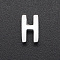 Non-Tarnish 201 Stainless Steel Charms, for Simple Necklaces Making, Laser Cut, Letter, Stainless Steel Color, Letter.H, 8x5x3mm, Hole: 1.8mm