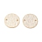 Brass Link Connectors, Long-Lasting Plated, Flat Round, Real 24K Gold Plated, 12x0.7mm, Hole: 1.5mm