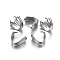 Non-Tarnish 304 Stainless Steel Snap on Bails, Stainless Steel Color, 10.5x10.5x5.5mm, Pin: 1mm