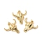 Rack Plating Brass Pendants, with Jump Ring, Long-Lasting Plated, Cow, Real 18K Gold Plated, 23x24x5mm, Jump Ring: 5x0.9mm, 3mm Inner Diameter