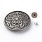 Alloy & Iron Craft Solid Screw Rivet, DIY Leather Craft Nail, Flat Round, Electrophoresis Black, 30x8.5mm, Hole: 2mm, Screw: 5x3mm and 7x3.5mm