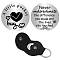 1Pc 201 Stainless Steel Commemorative Coins, Inspirational Quote Coin, Flat Round, with 1Pc PU Leather Guitar Clip, Heart, Coin: 30x2mm