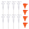 Polypropylene(PP) Dispensing Pump, Fits Shampoo and Conditioner Jugs Bottles, with Portable Foldable Silicone Funnel Hopper, Mixed Color, 40.25x6.5cm, Funnel Hopper: 7.5x6.1x7.2cm, 12pcs/set