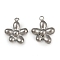 304 Stainless Steel Pendants, Flower Charm, Anti-Tarnish, Stainless Steel Color, 16.5x14x3.5mm, Hole: 1.8mm