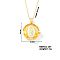 Luxury Fashionable American and European Style Brass Glass Virgin Mary Pendant Necklaces for Women, Gold, 15.75 inch(400mm)