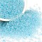 Luminous Transparent Glass Seed Round Beads, No Hole/Undrilled, Grade A, Deep Sky Blue, 2~2.5mm, about 10000pcs/bag