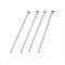 Tarnish Resistant 304 Stainless Steel Flat Head Pins, Stainless Steel Color, 25.5x0.6mm, Head: 1.5mm