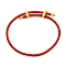 Adjustable Polyester Cord Braided Bracelets, Long-Lasting Plated, Red, Inner Diameter: 2-5/8~3-1/8 inch(6.7~7.8cm)
